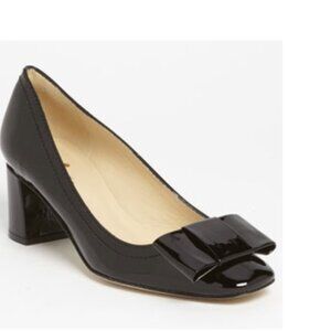 Kate Spade Dijon Black Bow Patent Leather Heels